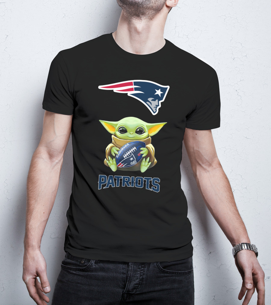 Baby Yoda New England Patriots Star Wars Football Fan Tailgate T-Shirt