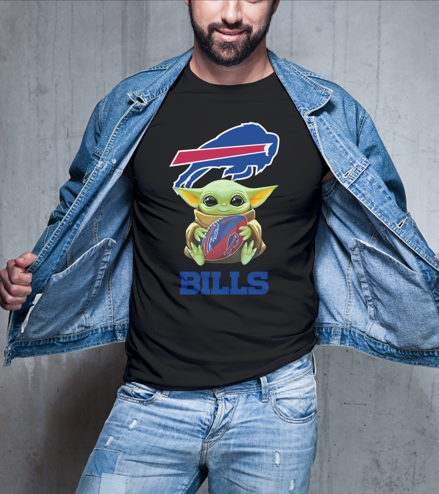 Grogu Buffalo Bills Football Hug T-Shirt
