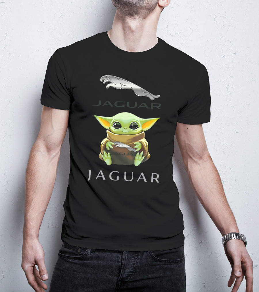Grogu Hug Jaguar Logo Fusion T-Shirt