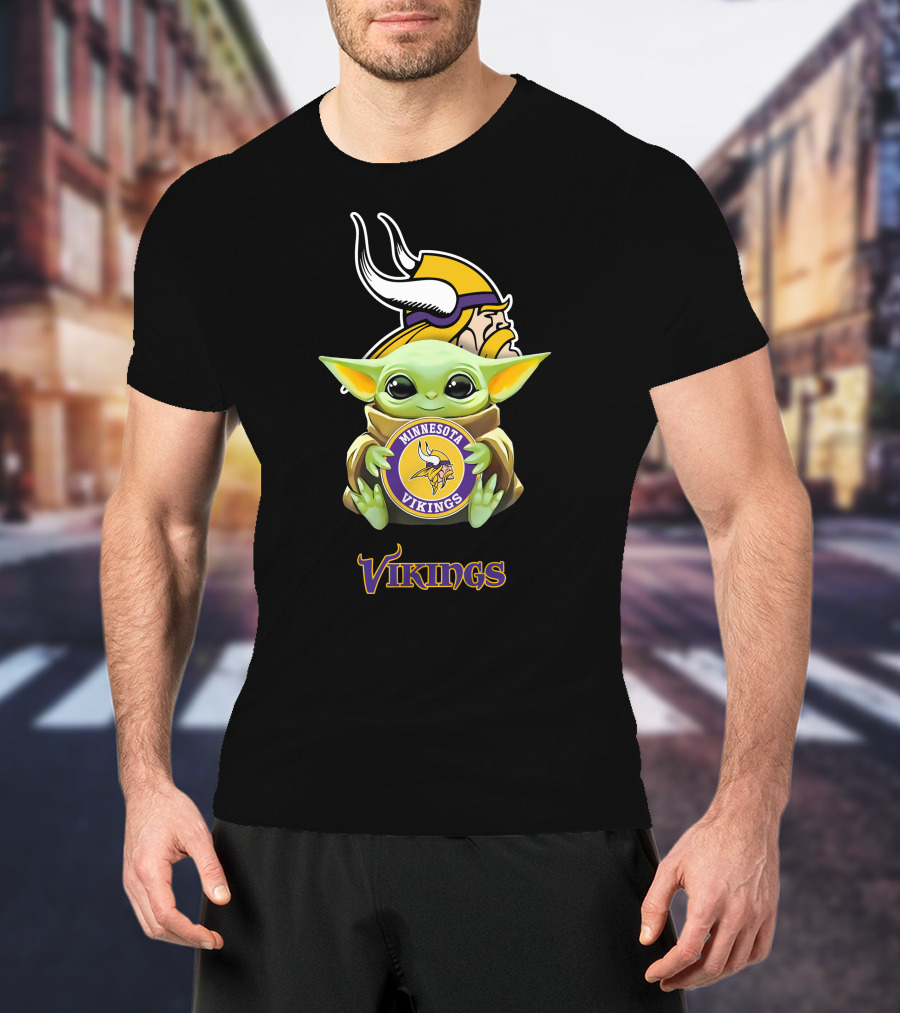 Grogu Hug Minnesota Vikings Vikings T-Shirt