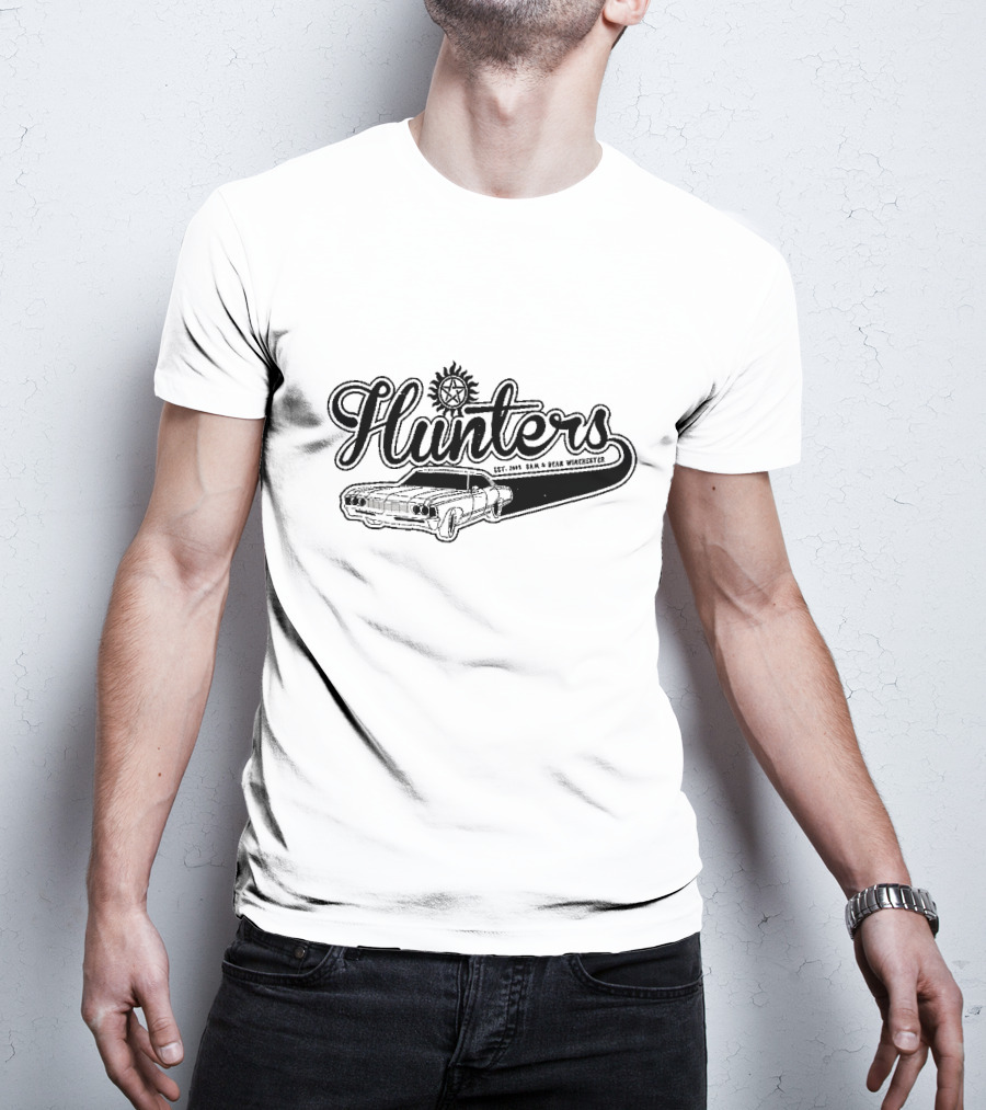 Hunters Est. 2005 Sam And Dean Winchester Car T-Shirt