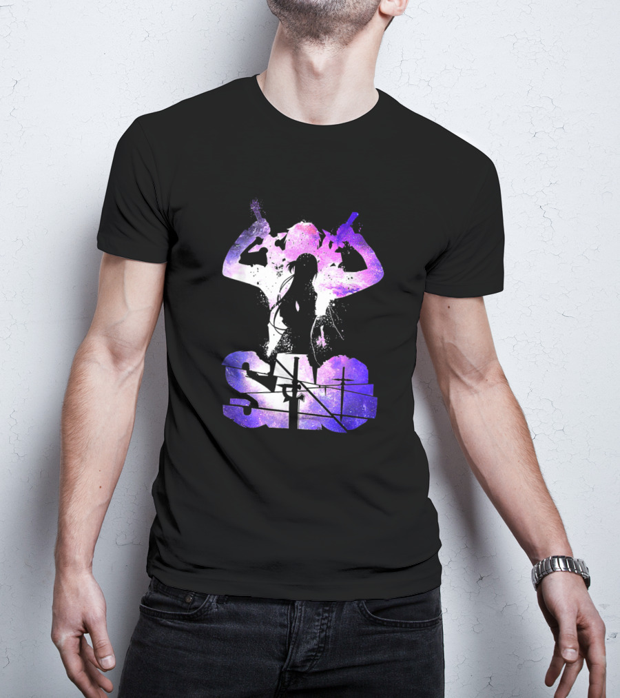 SAO Kirito And Asuna Silhouette Galaxy T-Shirt