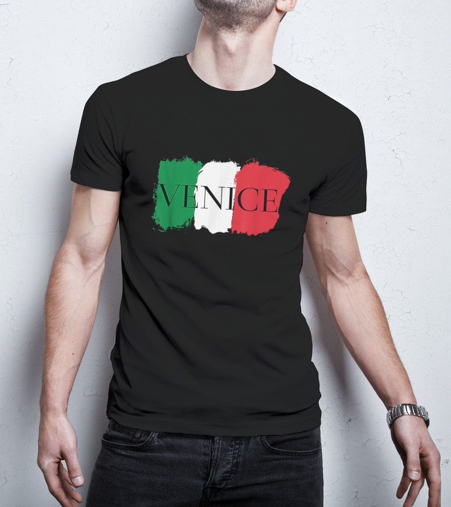 Venice Italy With Italian Flag Colors T-Shirt