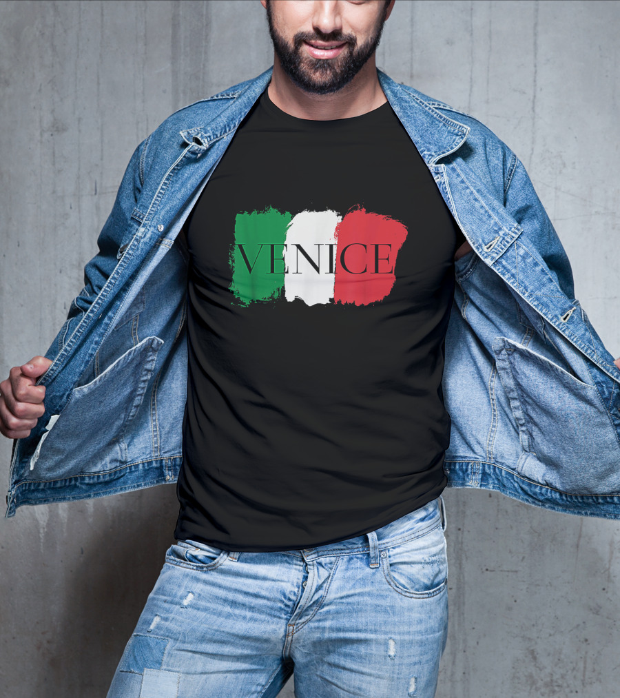 Venice Italy With Italian Flag Colors T-Shirt