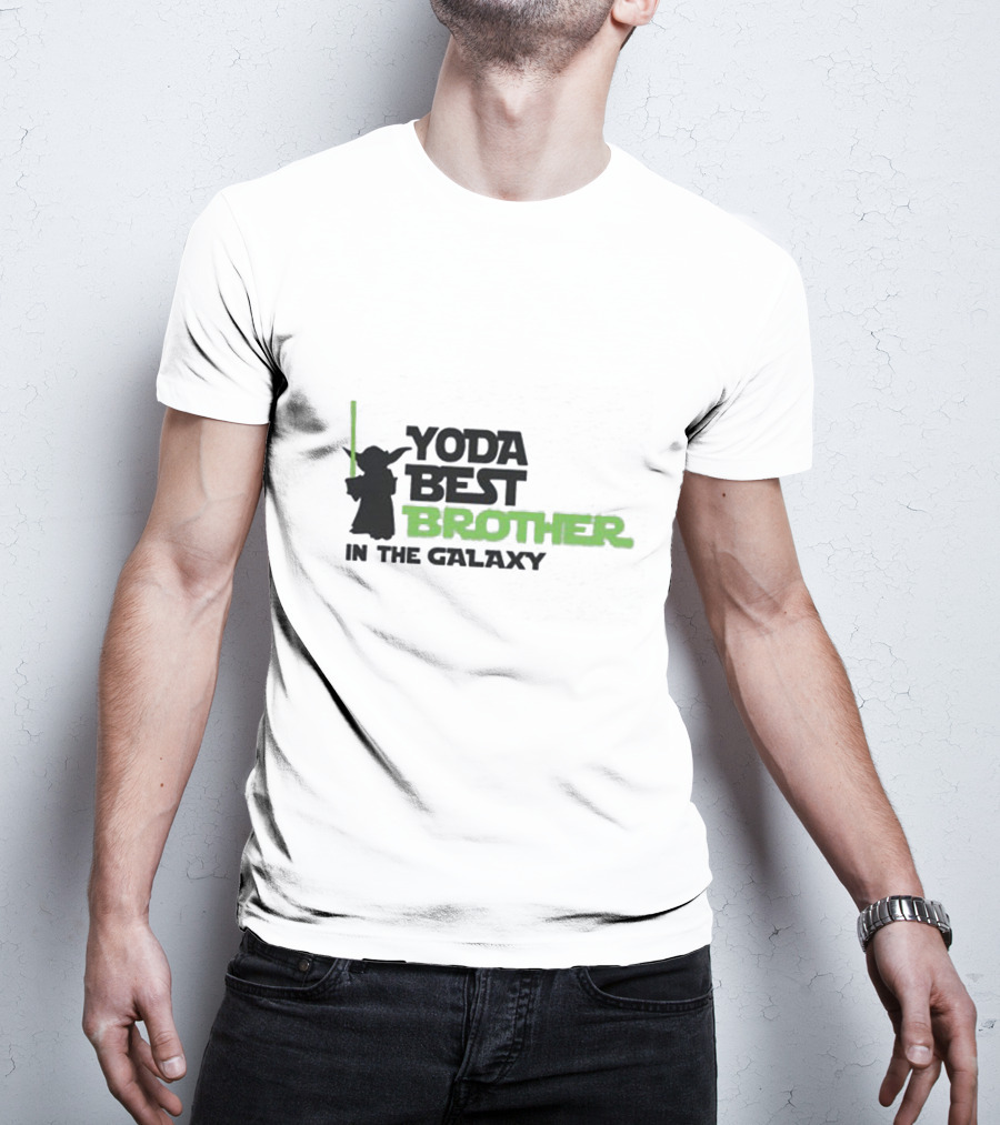 Yoda Best Brother In The Galaxy With Lightsaber T-Shirt