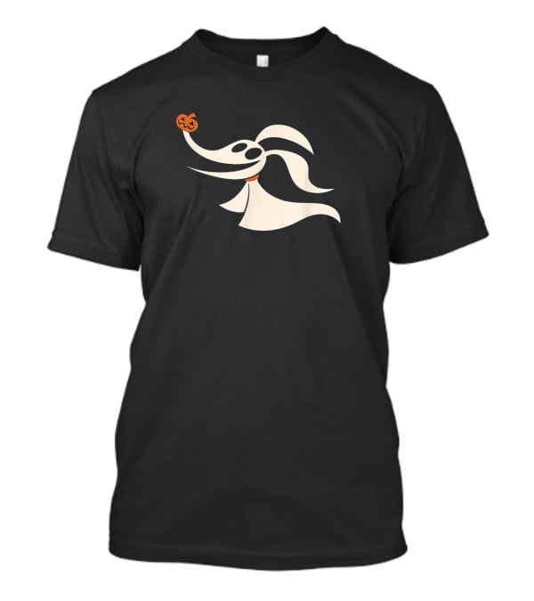 Zero Nightmare Before Christmas Halloween Ghost Dog Pumpkin T-Shirt