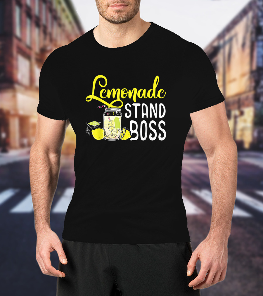 Lemonade Stand Boss With Funny Lemon Juice Graphic And Fresh Citrus T-Shirt