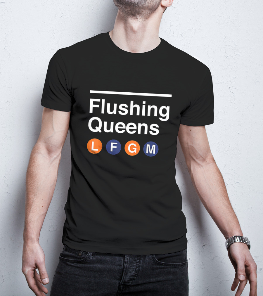 Flushing Queens Subway Style L F G M Circles T-Shirt