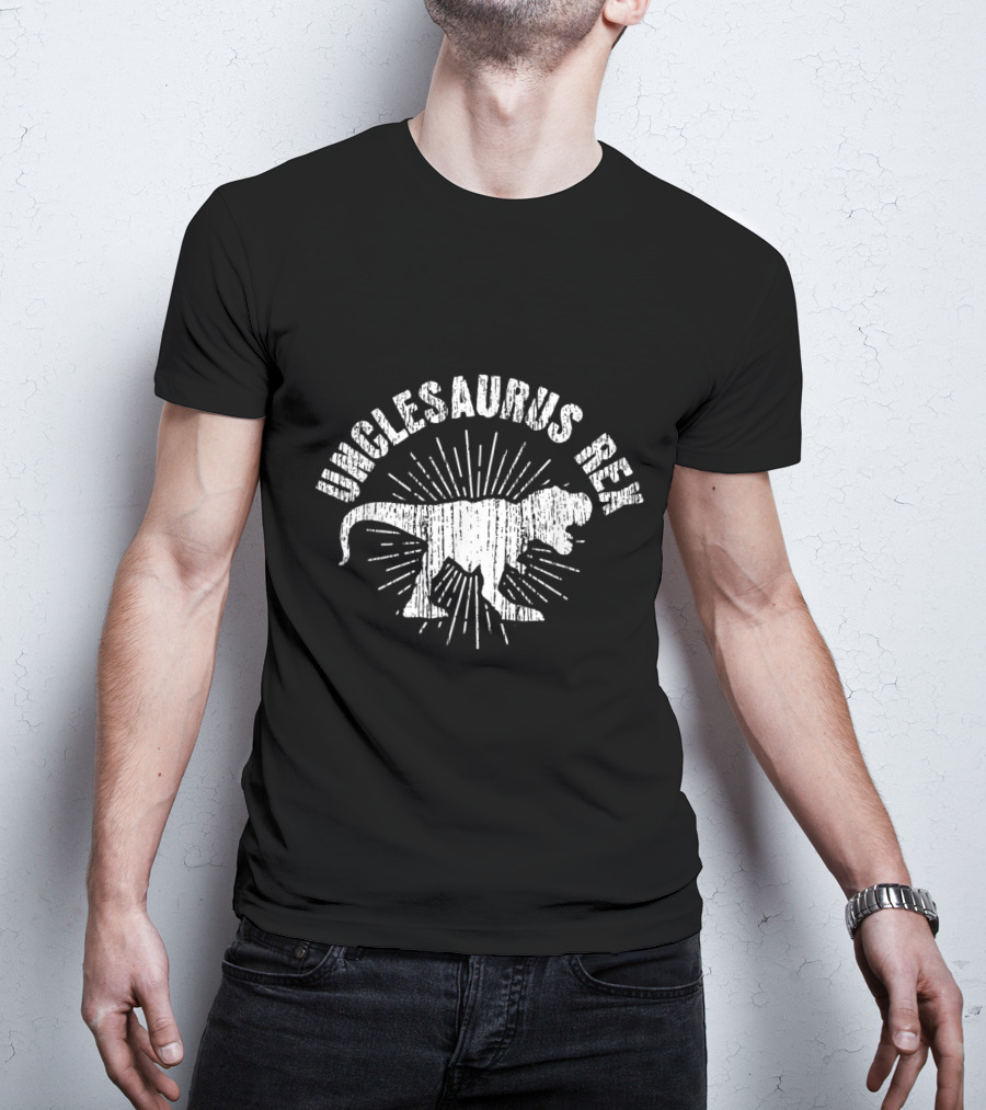 Unclesaurus Rex Funny Vintage Uncle Dinosaur Roaring Family Humor Retro T-Rex T-Shirt