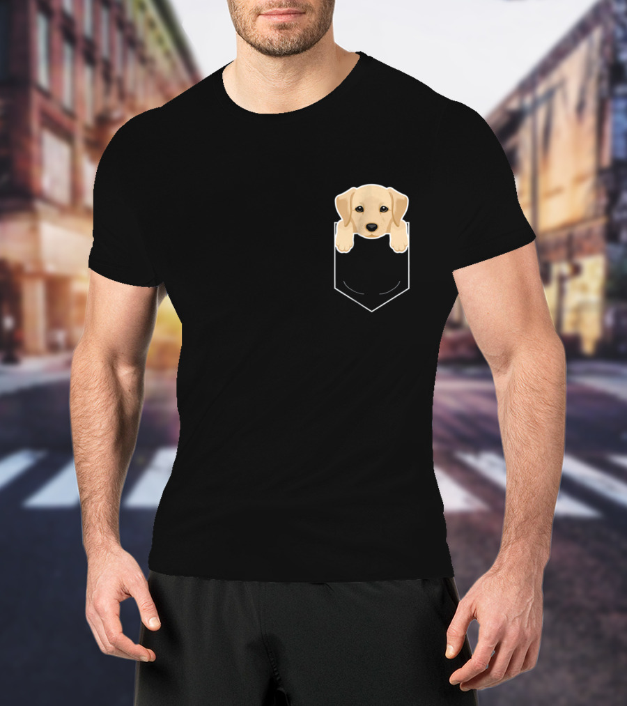 Yellow Lab In My Pocket Cute Dog Owner Labrador Retriever T-Shirt