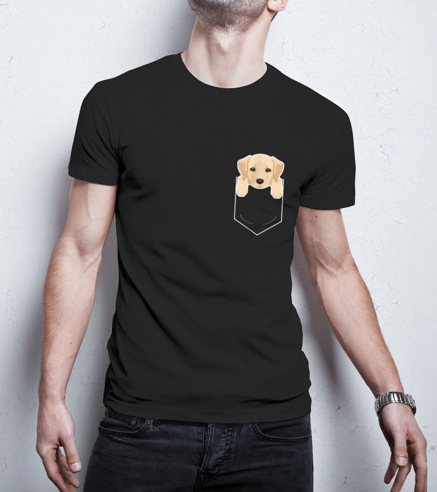 Yellow Lab In My Pocket Cute Dog Owner Labrador Retriever T-Shirt