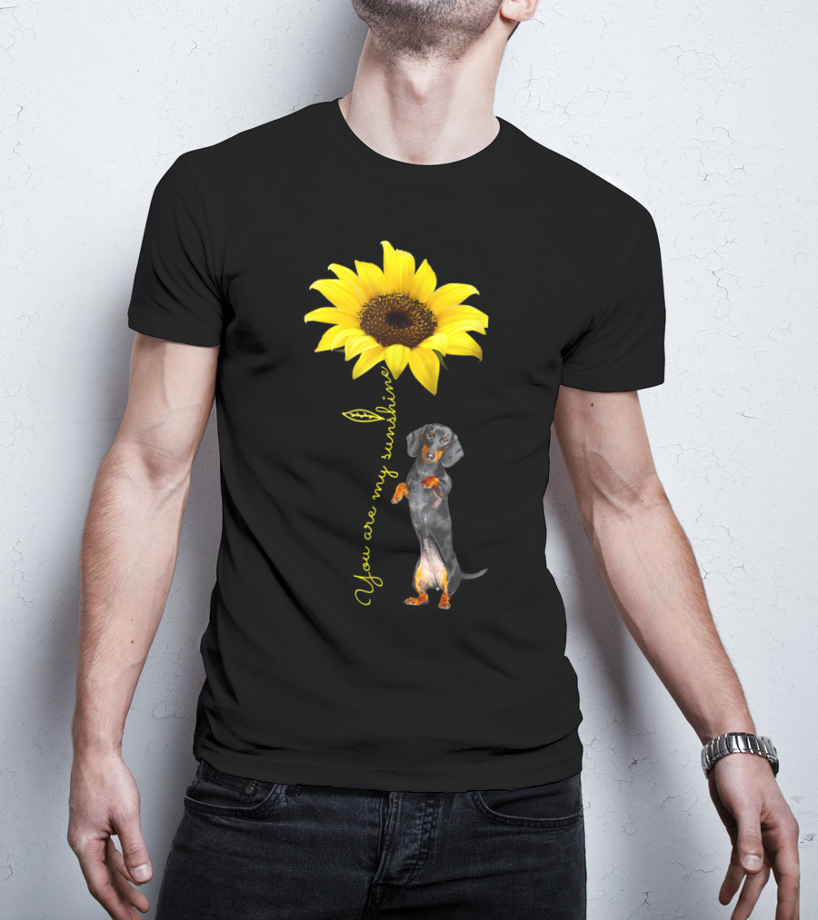 You Are My Sunshine Dachshund Doxie Mom Mother Day Sunflower T-Shirt