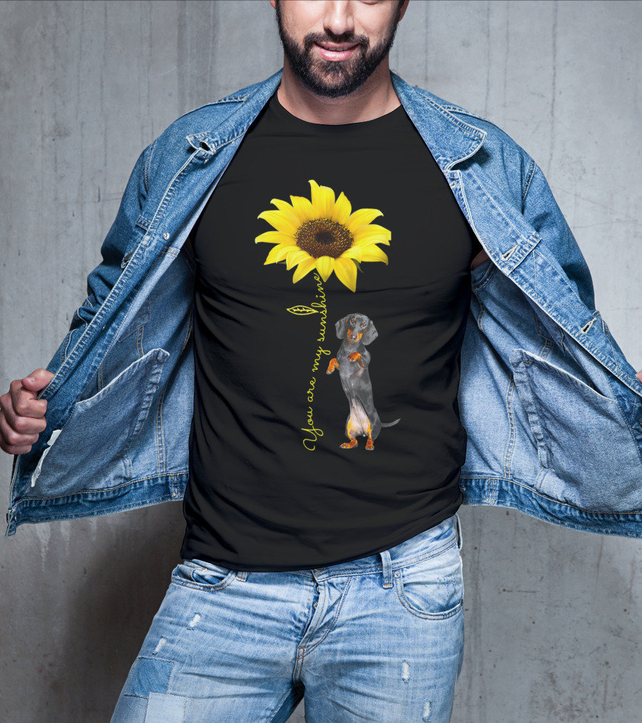 You Are My Sunshine Dachshund Doxie Mom Mother Day Sunflower T-Shirt