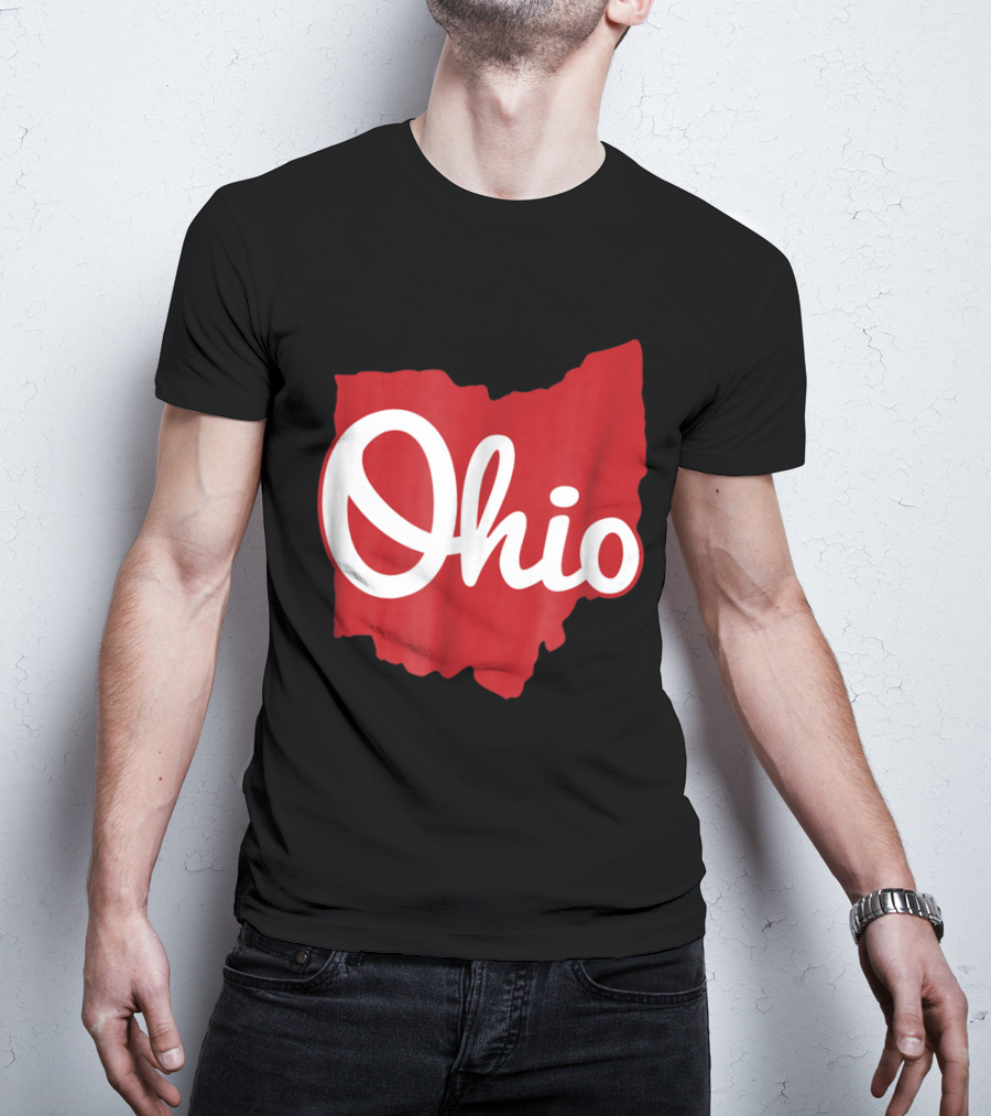 Ohio Home Script Ohio Map T-Shirt