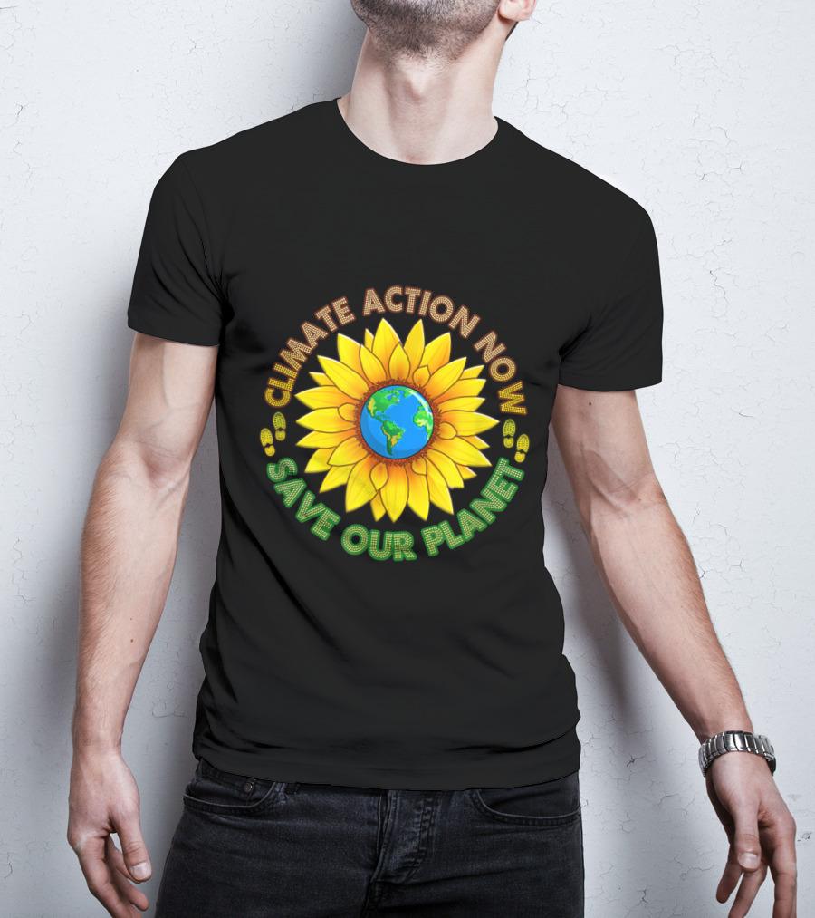 CLIMATE ACTION NOW SAVE OUR PLANET March Strike Movement Wear T-Shirt
