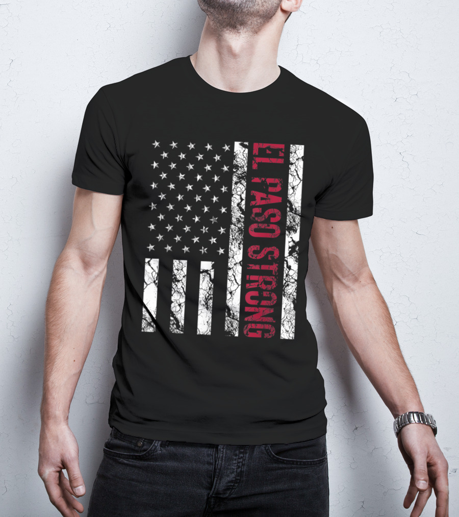 El Paso Strong Distressed American Flag T-Shirt