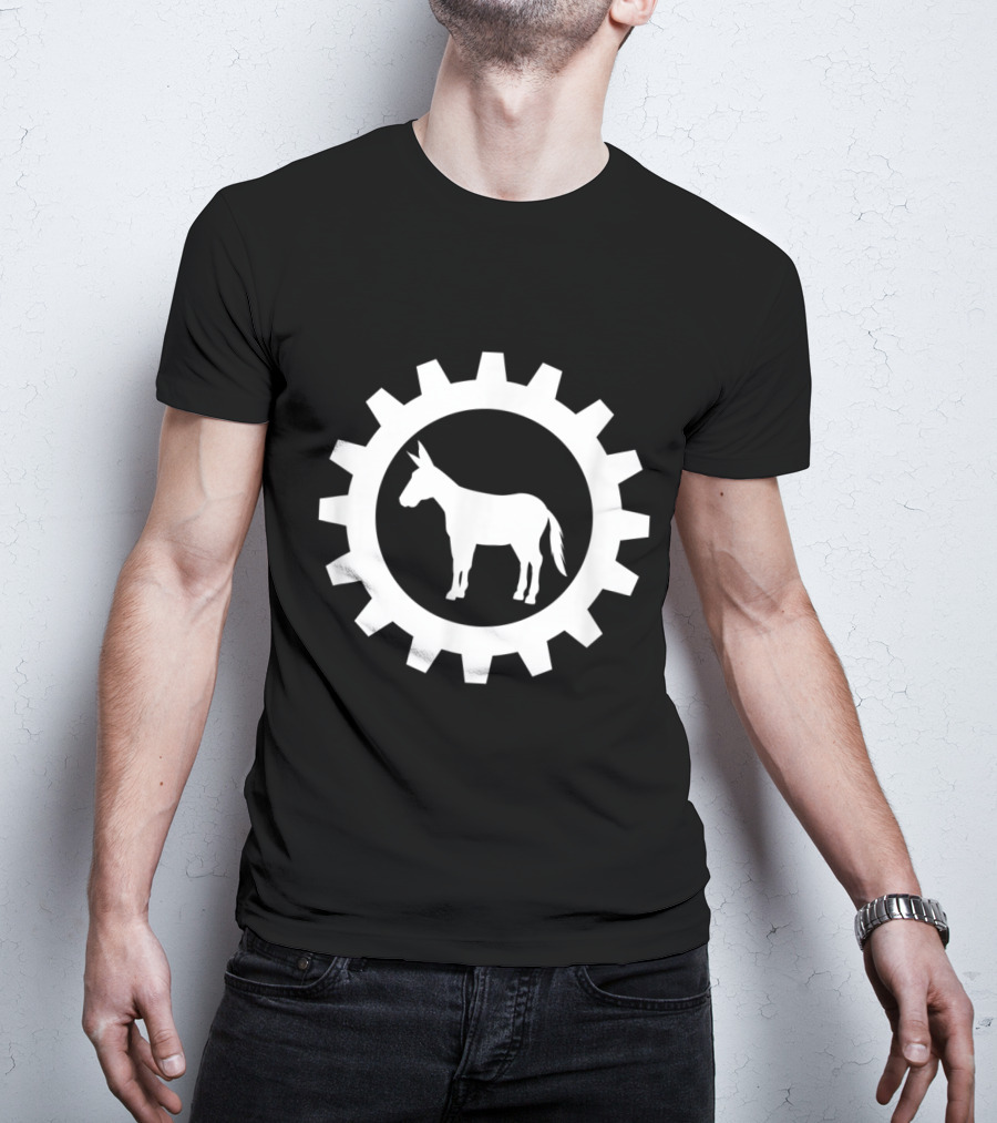 Get Your A$$ In Gear Funny Donkey Gearwheel T-Shirt