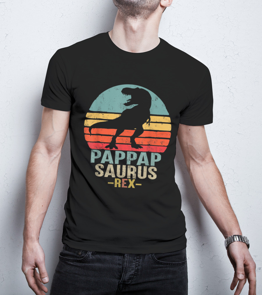 Pappapsaurus Rex T-Rex Dinosaur Retro Vintage T-Shirt