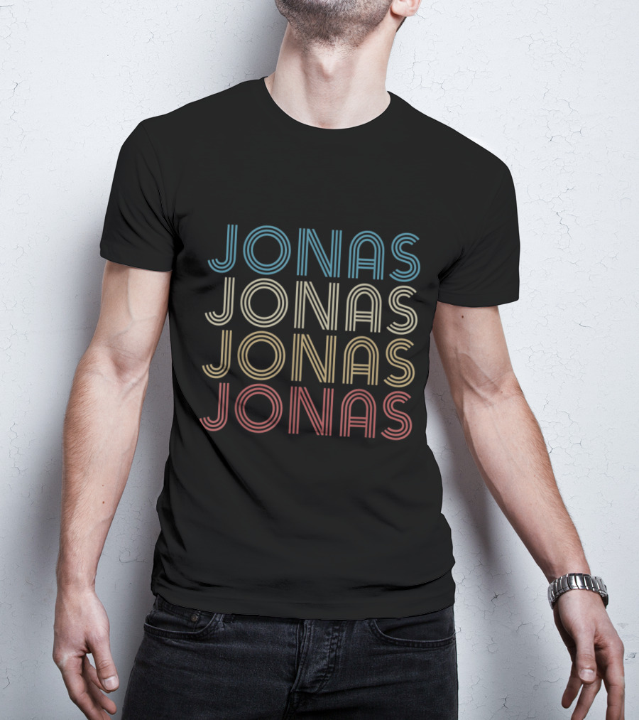 Jonas Multicolor Retro Name T-Shirt