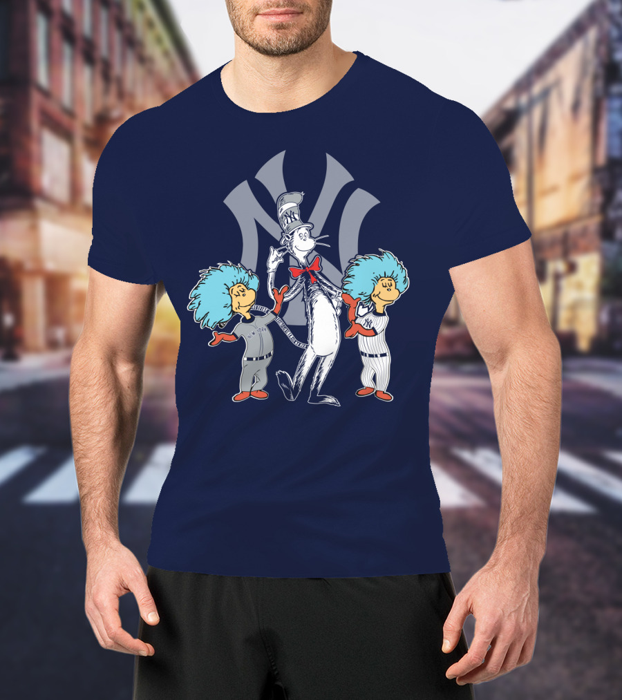 Yankees Cat In The Hat And Thing 1 Thing 2 T-Shirt