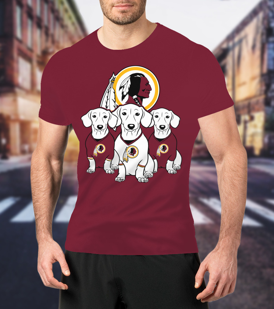 Dachshund Redskins Fan Trio T-Shirt