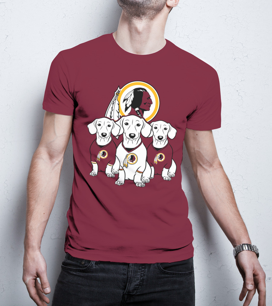 Dachshund Redskins Fan Trio T-Shirt