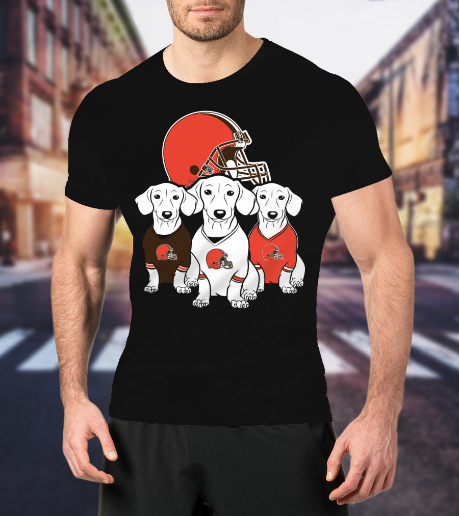 Cleveland Browns Dachshund Dog T-Shirt