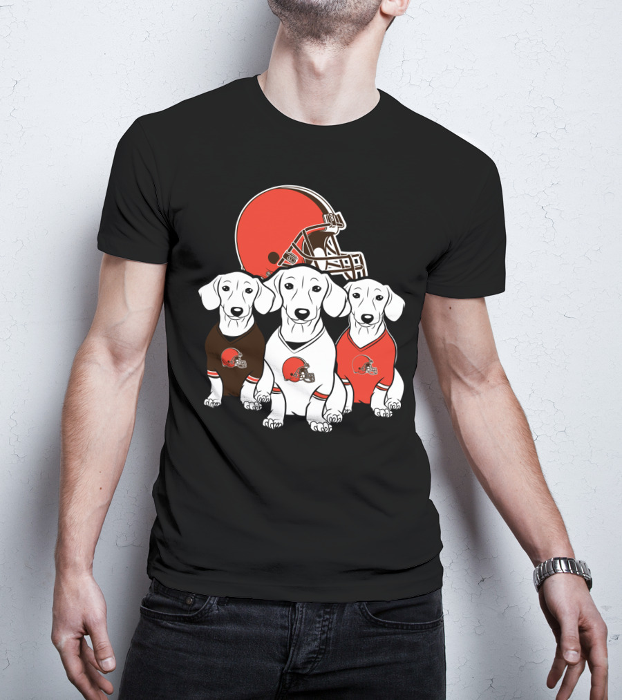 Cleveland Browns Dachshund Dog T-Shirt