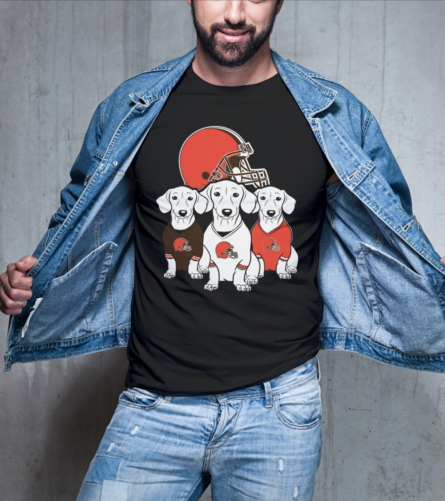 Cleveland Browns Dachshund Dog T-Shirt