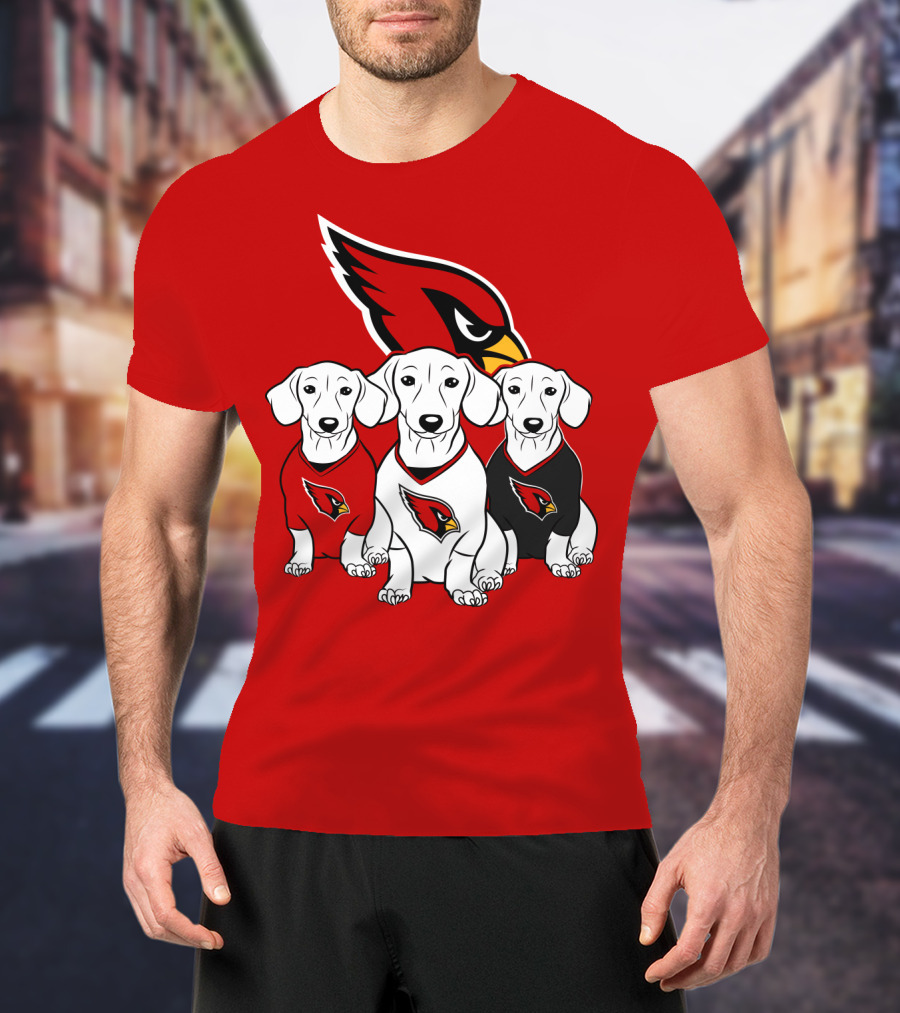 Arizona Cardinals Dachshund Trio T-Shirt