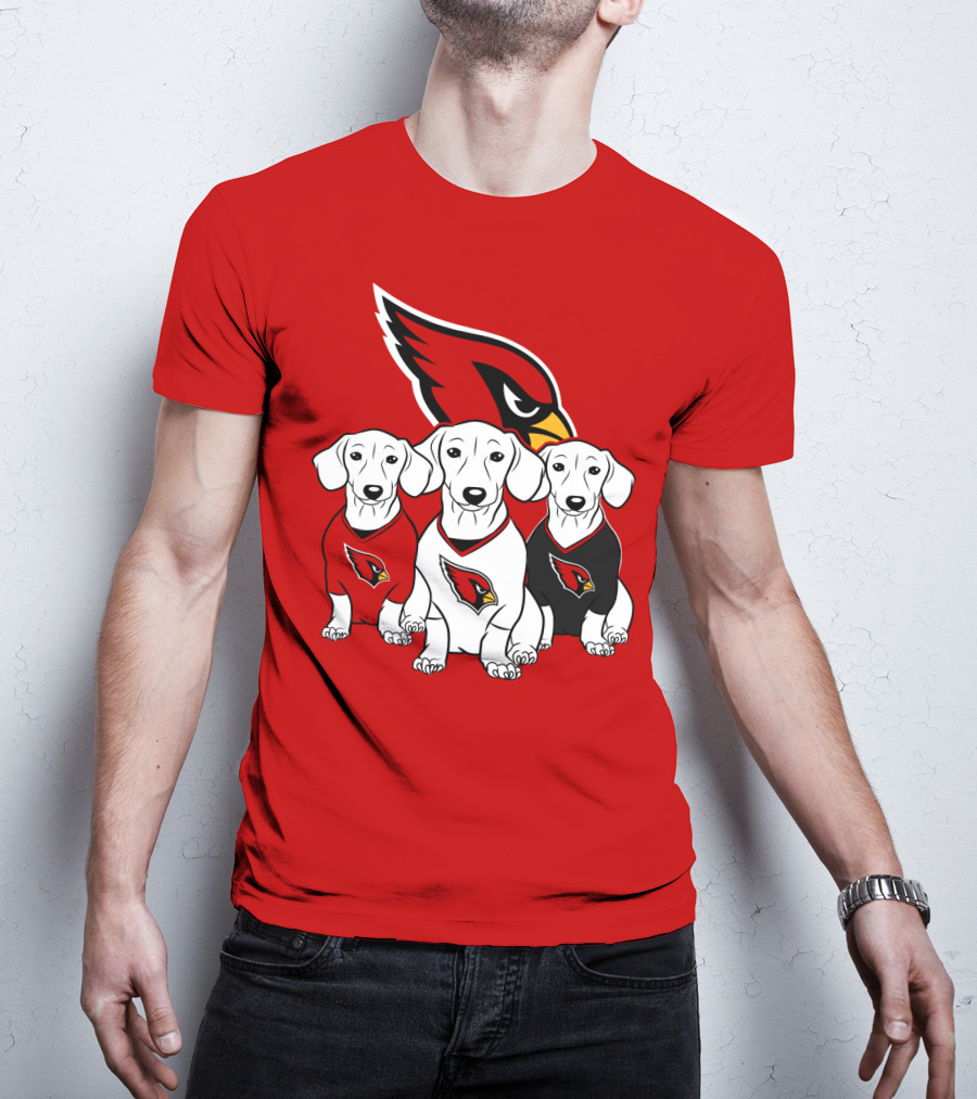 Arizona Cardinals Dachshund Trio T-Shirt