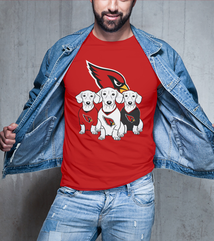 Arizona Cardinals Dachshund Trio T-Shirt