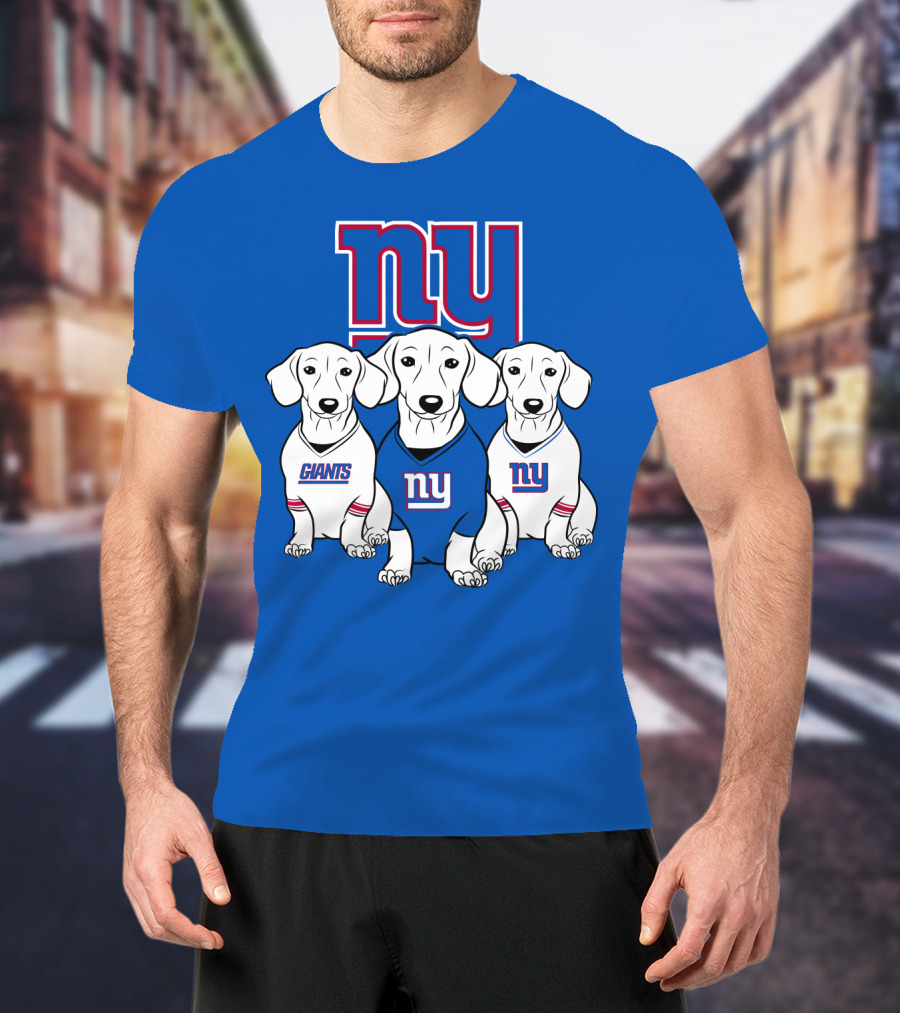 Ny Giants Dachshund Dog T-Shirt