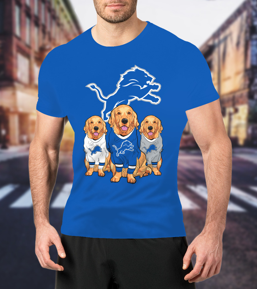 Detroit Lions Golden Retrievers T-Shirt