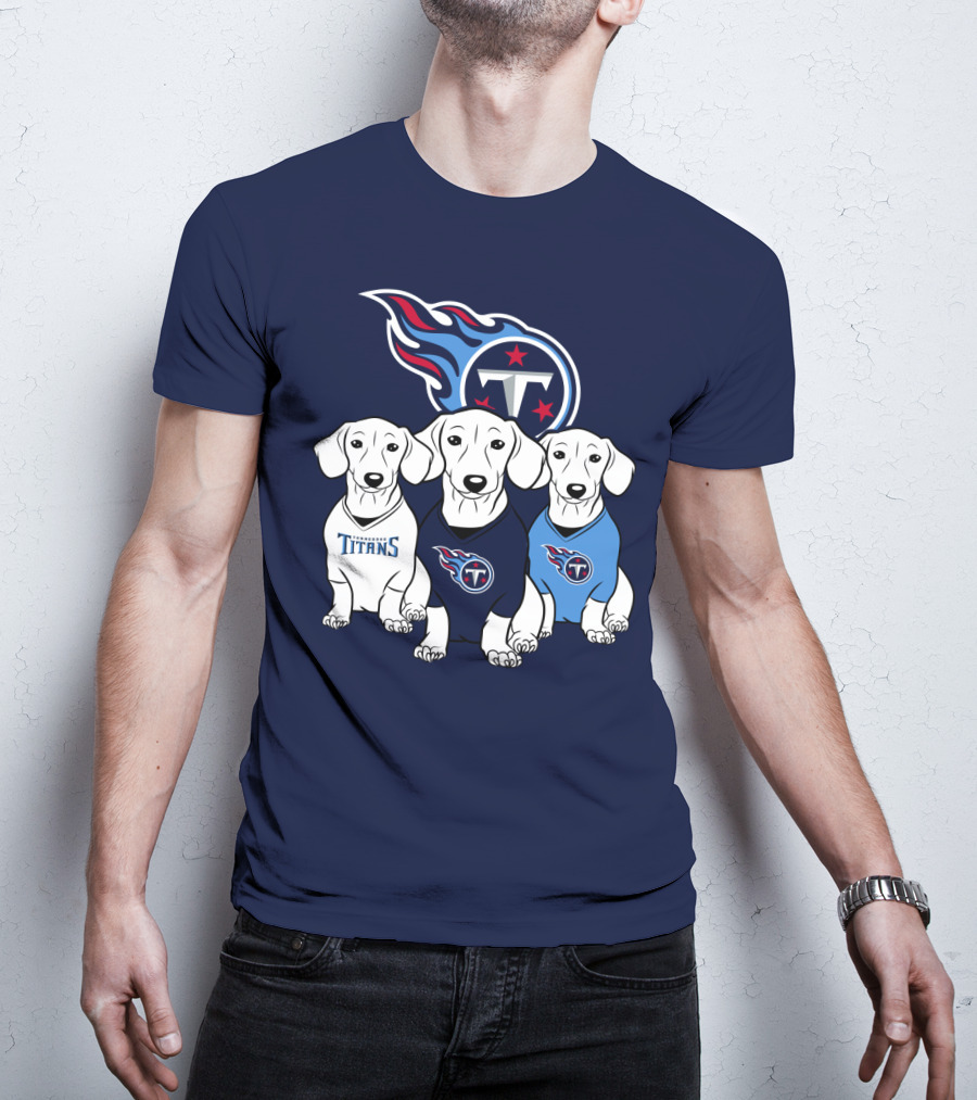Tennessee Titans Dachshund Dog Trio T-Shirt