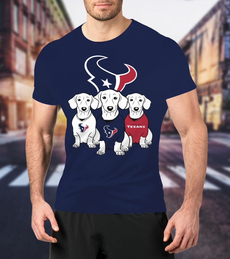 Houston Texans Dachshund  T-Shirt