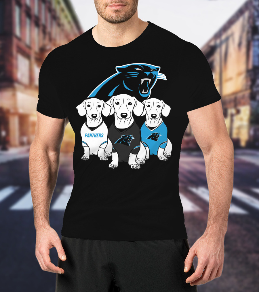 Panthers Dachshund  Dogs Trio T-Shirt