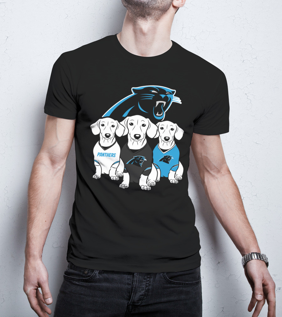 Panthers Dachshund  Dogs Trio T-Shirt