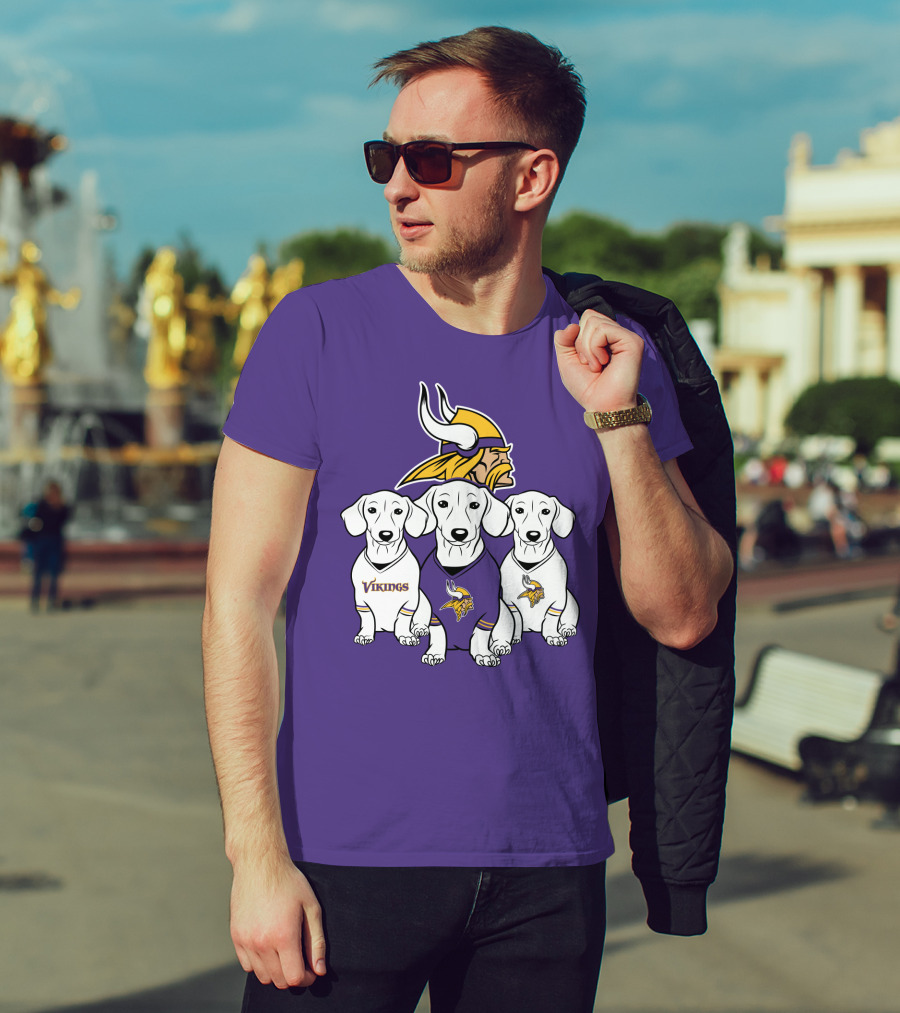 Minnesota Vikings Dachshund  Puppies T-Shirt