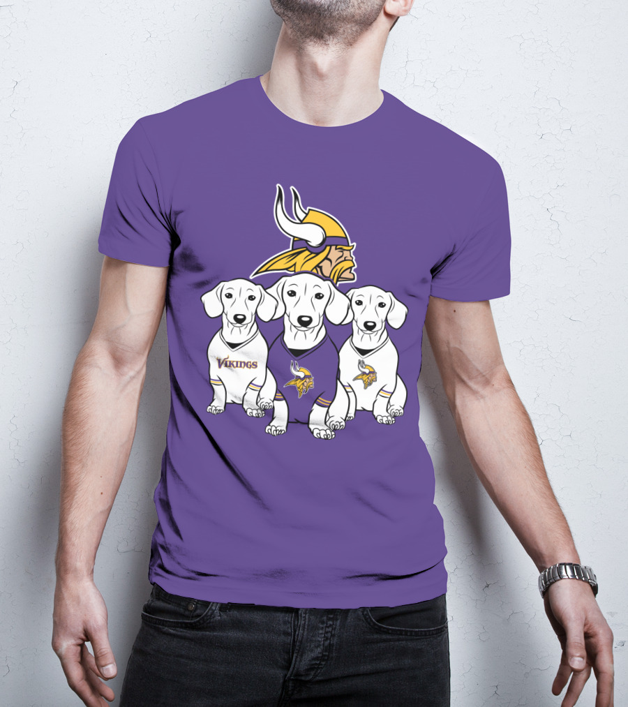 Minnesota Vikings Dachshund  Puppies T-Shirt
