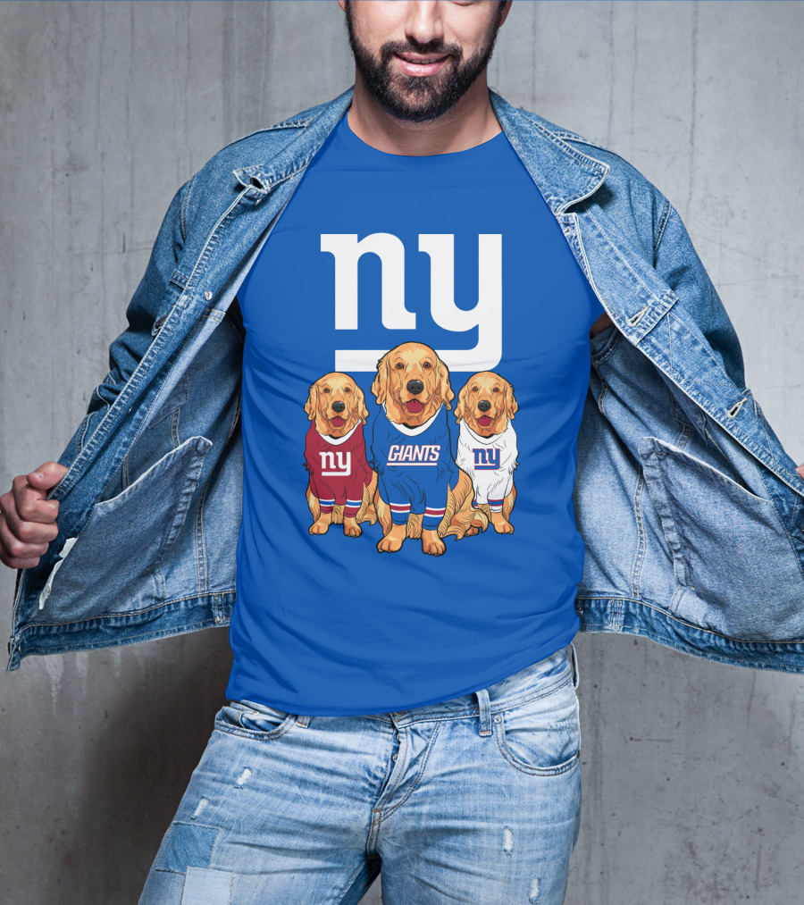 New York Giants Ny Giants Golden Retrievers T-Shirt