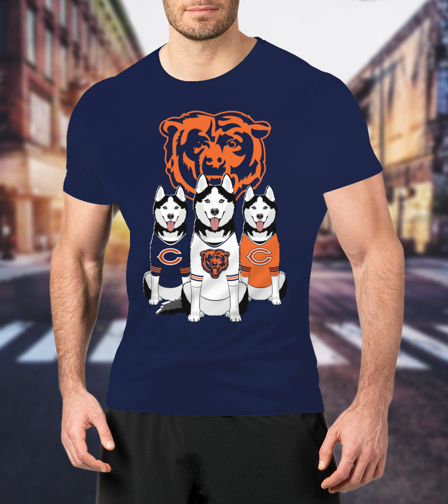 Chicago Bears Triple Husky Fan Gear T-Shirt