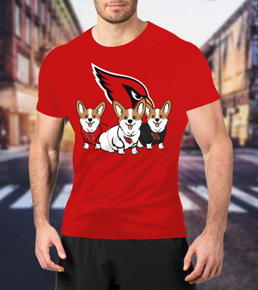 Arizona Cardinals Corgi Trio T-Shirt
