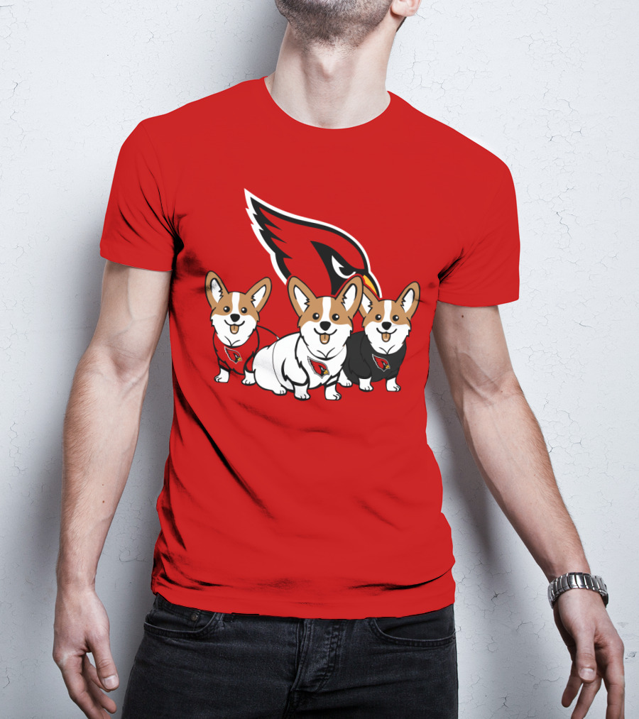 Arizona Cardinals Corgi Trio T-Shirt