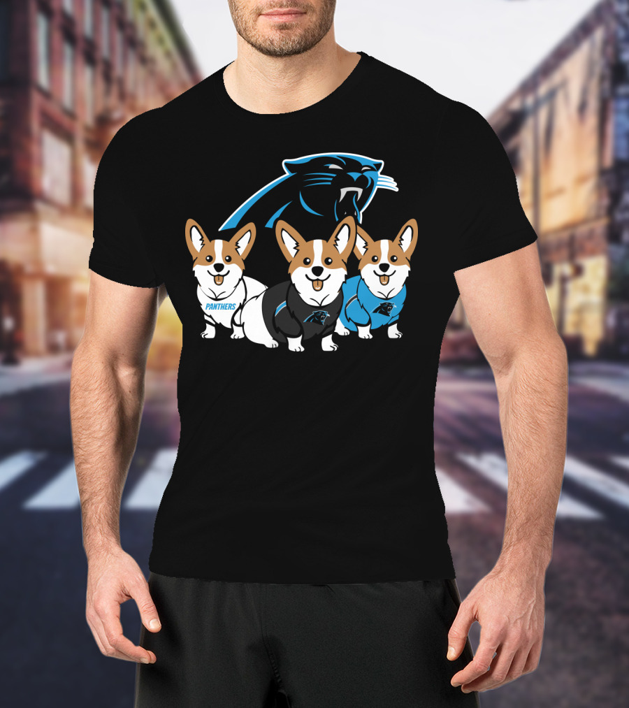 Carolina Panthers Corgi T-Shirt