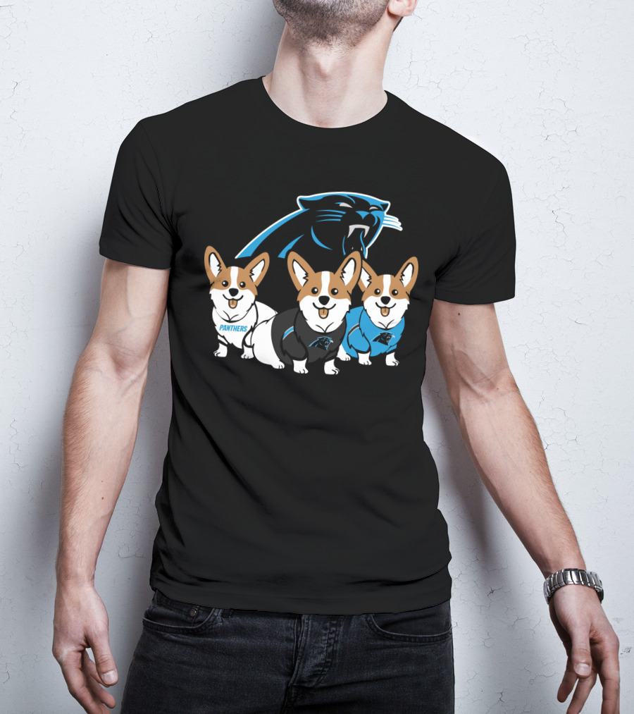 Carolina Panthers Corgi T-Shirt
