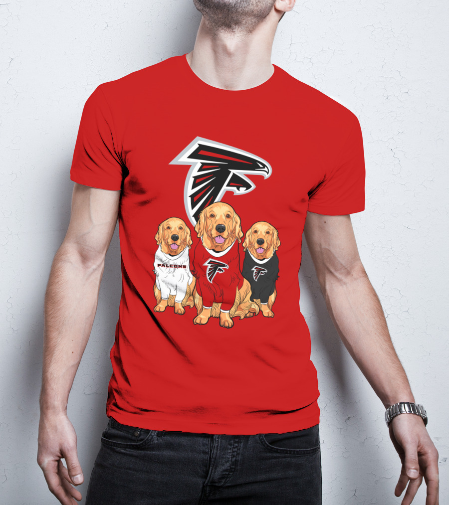 Atlanta Falcons Golden Retrievers Dogs T-Shirt