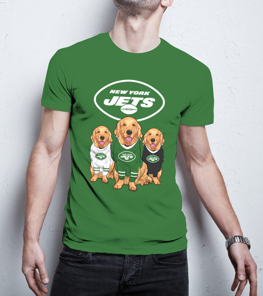 New York Jets Golden Retrievers T-Shirt