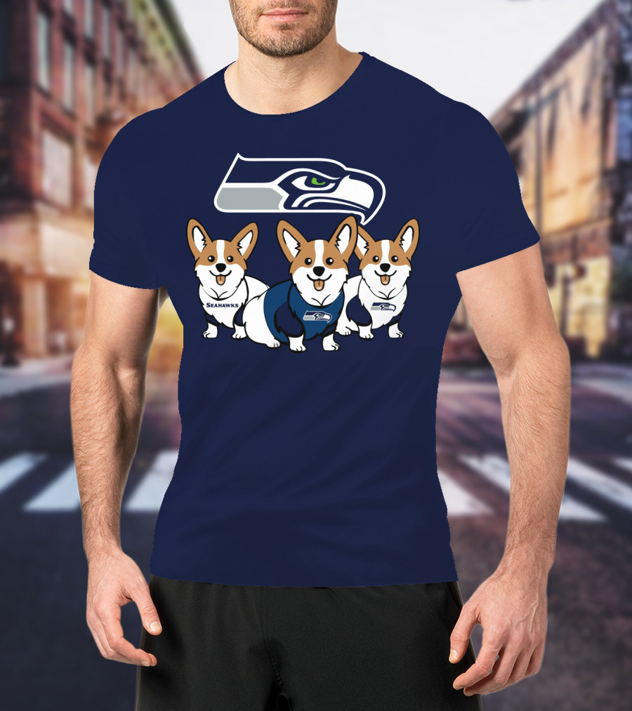 Seattle Seahawks Corgis T-Shirt