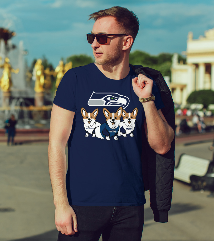 Seattle Seahawks Corgis T-Shirt
